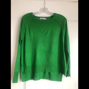ZARA CREWNECK GREEN KNIT SWEATER!!